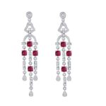 Boucle pendente avec Rubis